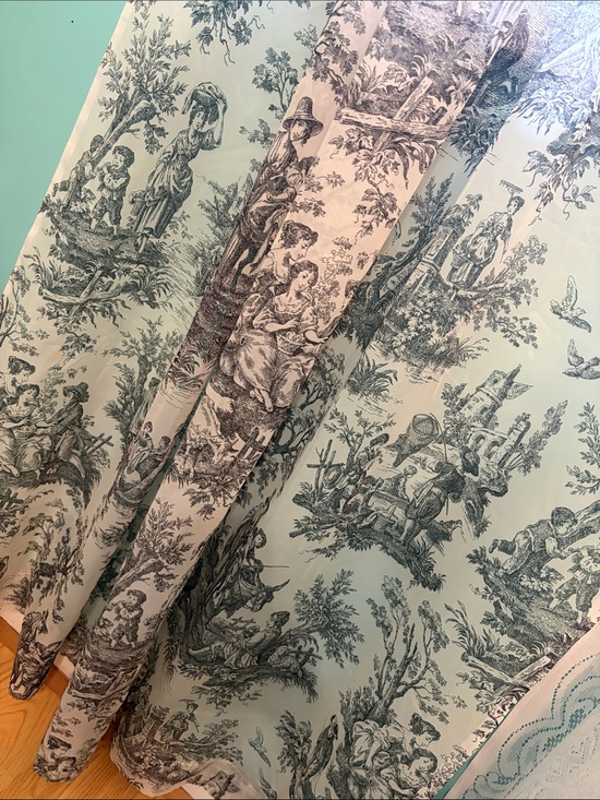 Waverly Other - Vtg Waverly Country Life Toile Sheer Panels Pair-54x84. Rod. FSC Home Fashions